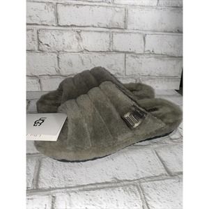 UGG Men's FLUFF YOU BURNT OLIVE FLUFF Casual Comfort Slide Slippers 1117473